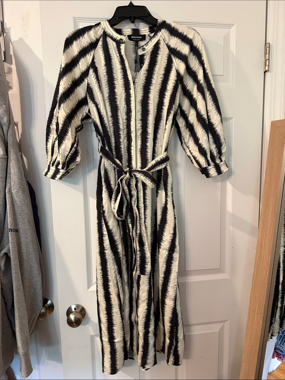 Whistles NWT Hazy Stripe Mabel Dress Size 4 Women’s